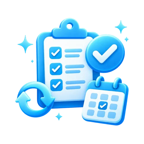 Icon representing a scheduled aftercare plan